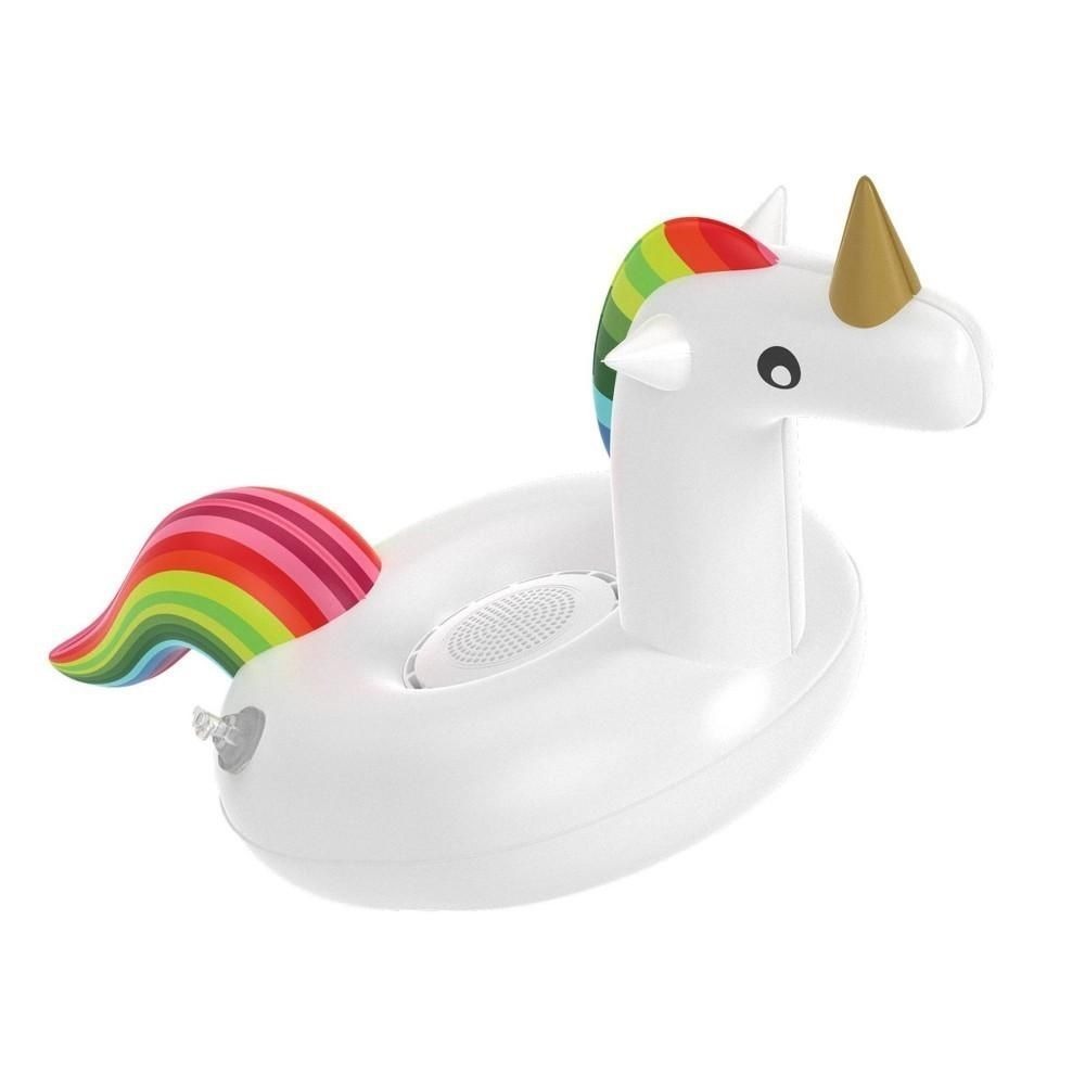 GEMS Unicorn Novelty Floating Speaker White Inflatable Waterproof Pool Bluetooth